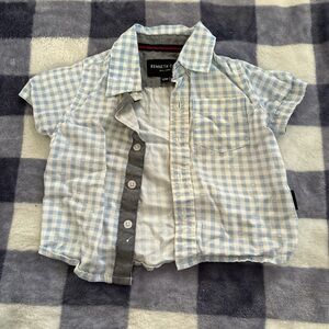 Kenneth Cole Kids Light Blue Plaid Shirt